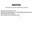 thumbnail image 2 of Transit Auto Front Disc Brake Rotors and Semi-Metallic Pads Kit for Car Honda Civic K8S-100618, 2 of 11