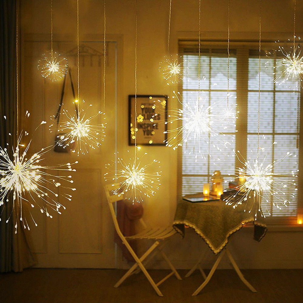 Waterproof Firework LED Copper Wire Strip String Lights Christmas Decor Lights 