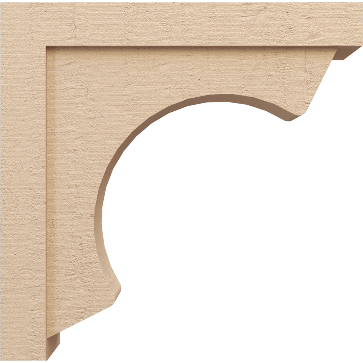6"W x 24"D x 24"H Thin Emerson Rough Cedar Woodgrain TimberThane Corbel, Primed Tan