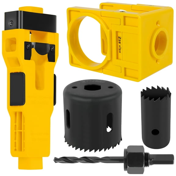 AEVXKHI Door Latch Installation Kit, Door Latch Mortise Tool, Metal Door Lock Hole Saw Kit for Use with 1-3/4", 1-3/8", 2-3/8" and 2-3/4" Thick Door, Door Lock Installation Kit for Installation