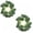 C-360617VV, variant on Set of 2 Artificial Eucalyptus Candle Ring Wreaths, Faux Greenery Mini Wreath with White Breath for Farmhouse Dining Table Centerpiece Decor (B)