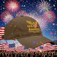 thumbnail image 6 of 3PCS 250th Anniversary USA Baseball Cap,Adjustable Retro Embroidered Hat for Men Women Gifts (Coffee), 6 of 6