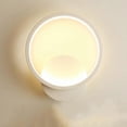 thumbnail image 1 of Indoor small simple wall lamp round bedside lamp bedroom bedside creative aisle corridor decorative lamps (round white), 1 of 4