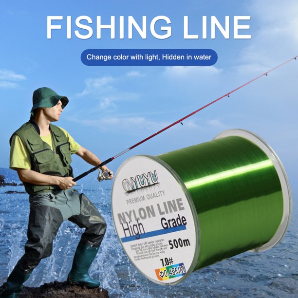 Línea de pesca trenzada de 500M, línea de nailon resistente a la abrasión de 18-90LB de diámetro más pequeño