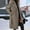 Grey, variant on Women Elegant Wool Coat Lapel Collar Double Mid Long Winter Overcoats With Belted Pockets Women's Coats for Winter plus Size Car Coat Women Women Snow Coat 3x Jacket 2 Way Zipper Winter Coats plus