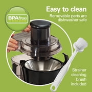 Hamilton Beach Big Mouth Juicer Machine for Fruits and Vegetables with Extra Large Chute, Extractor de Jugos, Black