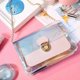 thumbnail image 4 of BESTOYARD Women Transparent Handbag Colorful Chain Bags Rainbow Purses Clear Jelly Mini Bag (Pink), 4 of 5