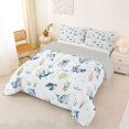 thumbnail image 3 of Manfei Kawaii Dolphin King Size Comforter Sets, Sea Cartoon Jellyfish Comforters King Size, Blue, Gray Reversible, 3 Pieces, 1 Comforter and 2 Pillowcases, 3 of 7