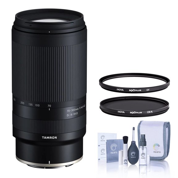 Tamron 70-300mm f/4.5-6.3 Di III RXD Lens for Nikon Z Bundle with 67mm UV and CPL Filters, Cleaning Kit