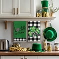 thumbnail image 2 of Sm:)e Buffalo Plaid Shamrocks Lucky Truck St. Patrick's Day Kitchen Towels Dish Towels, 18x26 Inch Seasonal Spring Decoration Hand Towels Set of 4, 2 of 7