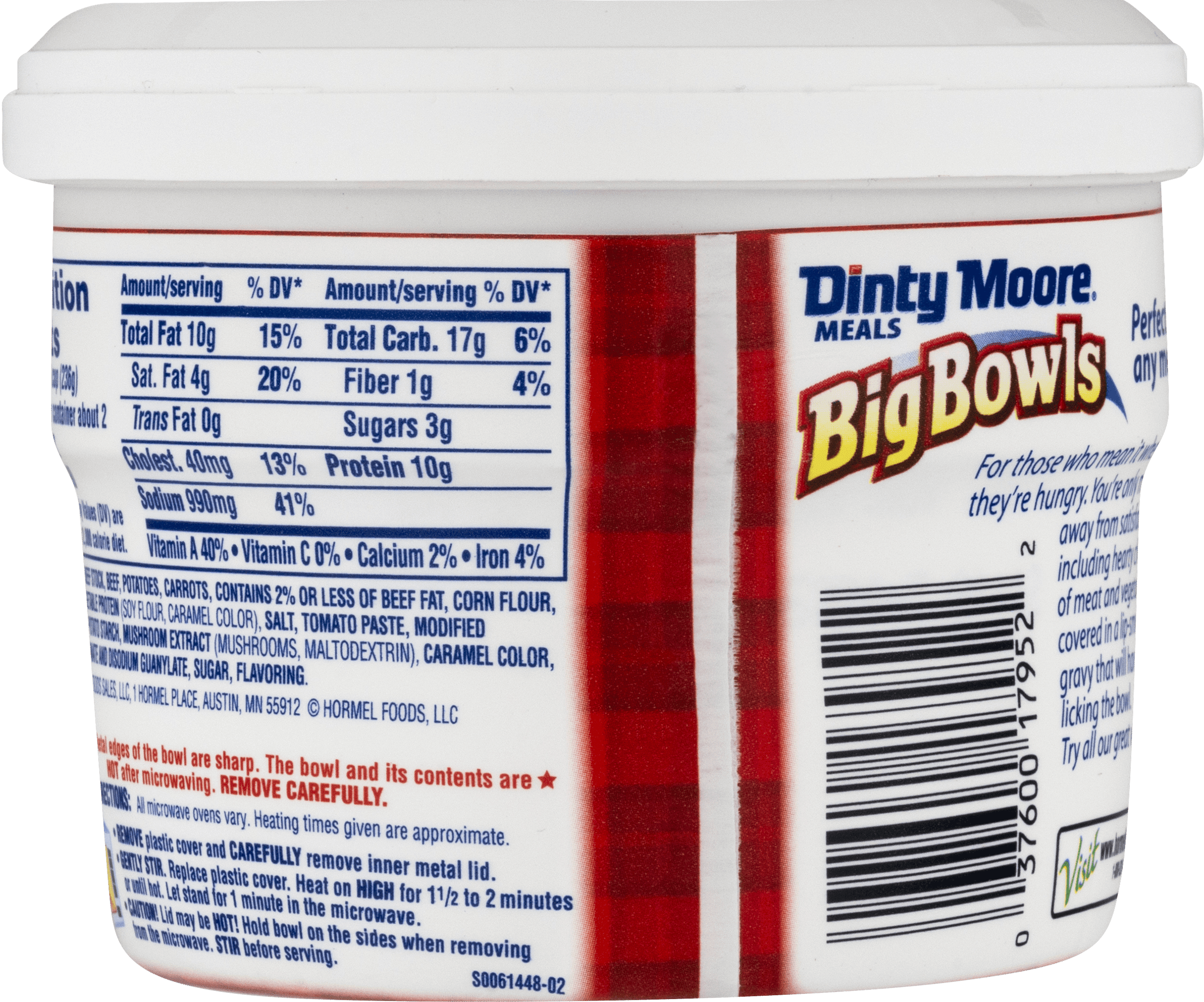 Dinty Moore Beef Stew Big Bowls 15 oz Microwave Bowl