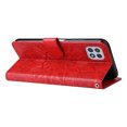 thumbnail image 4 of Flip Case for Galaxy A22 5G, Sunflower Embossed Premium PU Leather Card Slots Folio Wallet Case Shockproof Protective Magnetic Cover Compatible with Samsung Galaxy A22 5G 6.6 inch - Red, 4 of 11