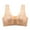Beige, variant on JGTDBPO Front Closure Bras For Women Plus Size Comfortable Full Coverage Bras Lace Front Snap Bras Post Surgery Vest Breathable Gathering Front Opening Buckle Bra Wireless Minimizer Bra Everyday Bra