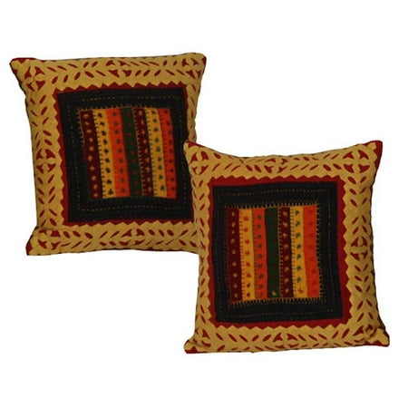 Patch Magic Princess Delight Cotton Throw Pillow (Set of 2)