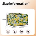 thumbnail image 4 of KLL Lemon Seamless Pattern Oil Painting Effect Print 4 Slice Toaster Dust Covers Kitchen Small Appliance Cover with 2 Pockets,Can hold Jam Spreader Knife & Toaster Tongs (12.4 x 10.6 x 8.2), 4 of 6