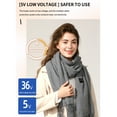 thumbnail image 6 of XMMSWDLA Heated Scarf for Women Men USB Heating Scarf Long Shawl Electric Warm Winter Soft Scarf Womens Mens Scarves Gifts Gray Heating Warm Scarf, 6 of 9