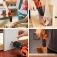thumbnail image 7 of 12V Cordless Power Drill Tool Kit with 169PCS Household Tools, Orange Storage Bag for  Home Repair, 7 of 7
