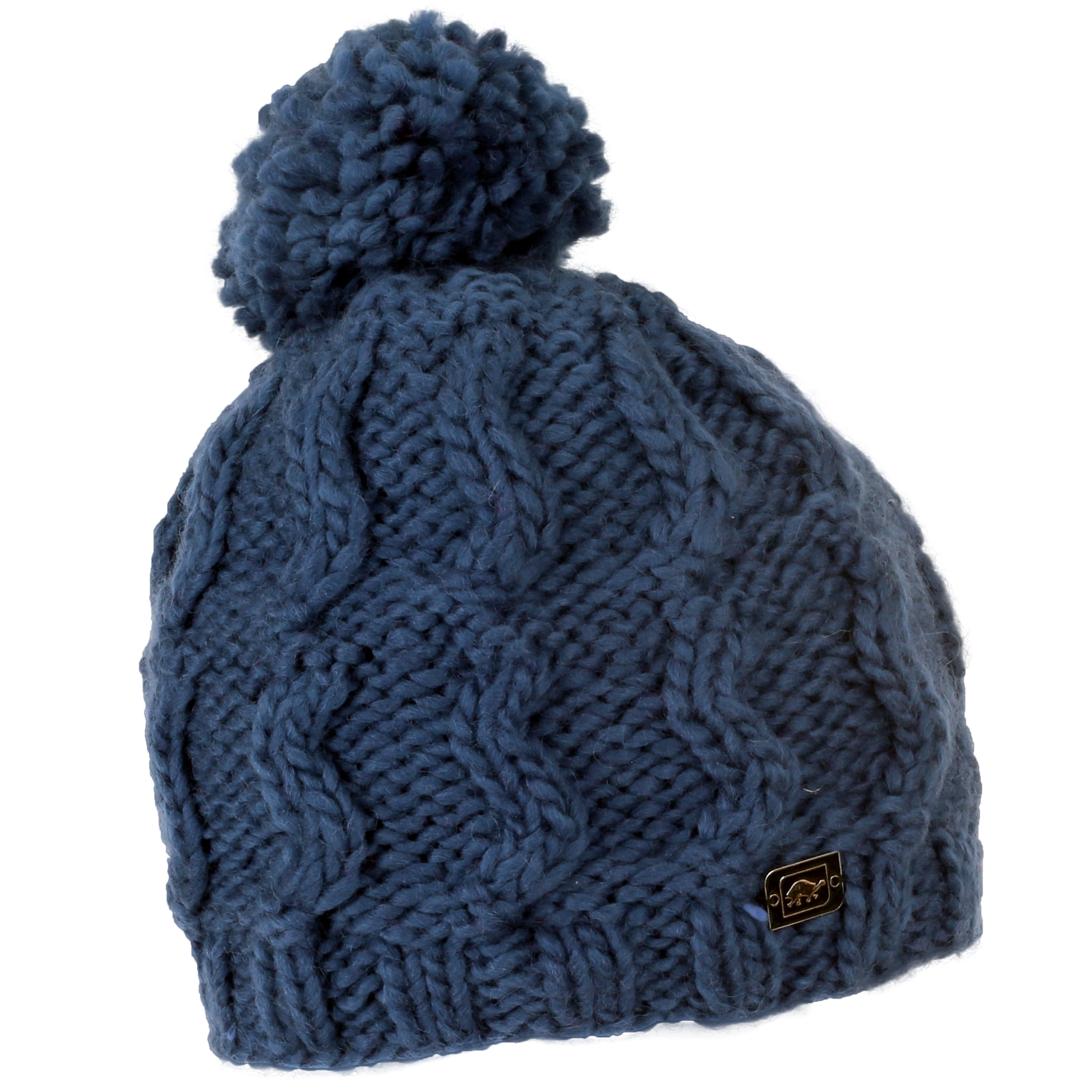 Turtle Fur Puli Women's Heavyweight Wool Blend Hand Knit Pom Winter Hat by Turtle Fur