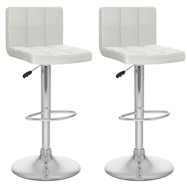 CorLiving Tabourets ajustables à dossiers moyen en similicuir