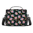 thumbnail image 3 of Lunch Box Pioneer Flower Floral Print Pattern Insulated Lunch Bag for Women Men,Medium Leakproof Lunchbox Cooler Bag Adjustable Strap,10 X 6.7 X 8 Inches, 3 of 6