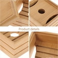 thumbnail image 5 of OUNONA Draining Bamboo Soap Dish Beige for Bathroom with Lid and Quick Drying, 5 of 8