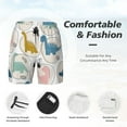thumbnail image 3 of Balery Cute Dinosaurs Bañador para hombre, shorts de playa de secado rápido con entrepierna y forro de compresión-Medium, 3 of 6