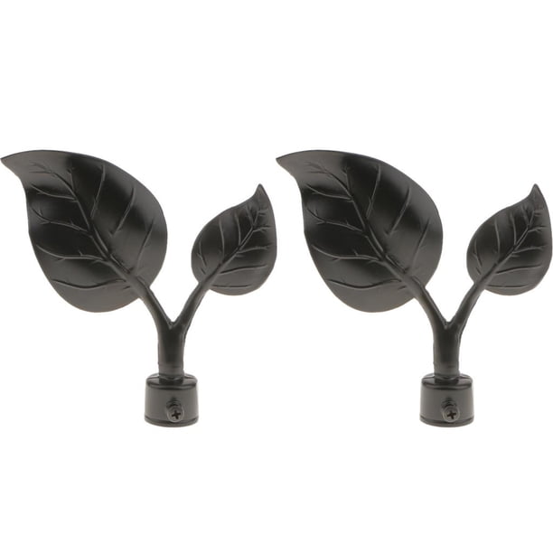 1 par de remates para cabeza de barra de cortina, cortinas decorativas para ventanas 22 mm