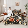 thumbnail image 4 of Castle Fairy Vintage Floral Daisy Twin Comforter Sets,Animal Cats Bedding Set, 4 of 8