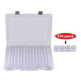 thumbnail image 3 of Caja de almacenamiento de transparente de 124 cuadrículas, contenedor Zulema caja ajustable diamods, 3 of 8