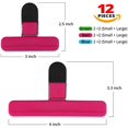 thumbnail image 2 of Pack of 12Chip Bag Clips, Heavy Duty Food Clips Reusable Plastic Bags Clips, 2 of 4