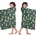 thumbnail image 4 of Princess Castle Star Pattern Hooded Bath Towel，60"x35" for Ages 3 To 12 Kids, Quick Dry Lightweight Soft Microfiber Hood Beach Towel Cover Up for Kids, 4 of 7