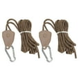 thumbnail image 4 of FYBTO 2 Pcs 4m Camping Tent Adjustable Wind Cord Outdoor Tent Rope with Pulley Canopy Quick Setup Camping Rope Khaki-090401, 4 of 5