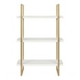 thumbnail image 3 of Kate and Laurel Leigh Modern 3 Tier Wall Shelf, 20 x 30, White and Gold, Decorative Contemporary Glam Multi-Tiered Shelf Wall Organizer for Storage and Display, 3 of 8