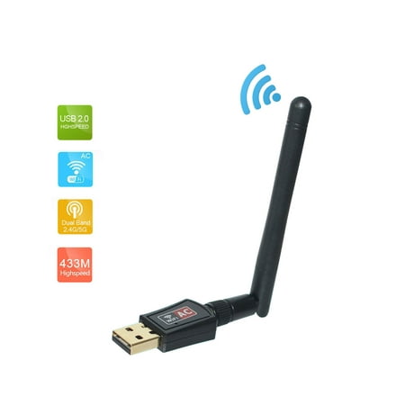 USB Wireless Adapter, EEEKit 500Mbps 2.4Ghz Dual Band USB Wireless Wifi Adapter Compatible with Windows 2000/XP/Vista/7/8/8.1/10, Mac OS 10.4~10.11,