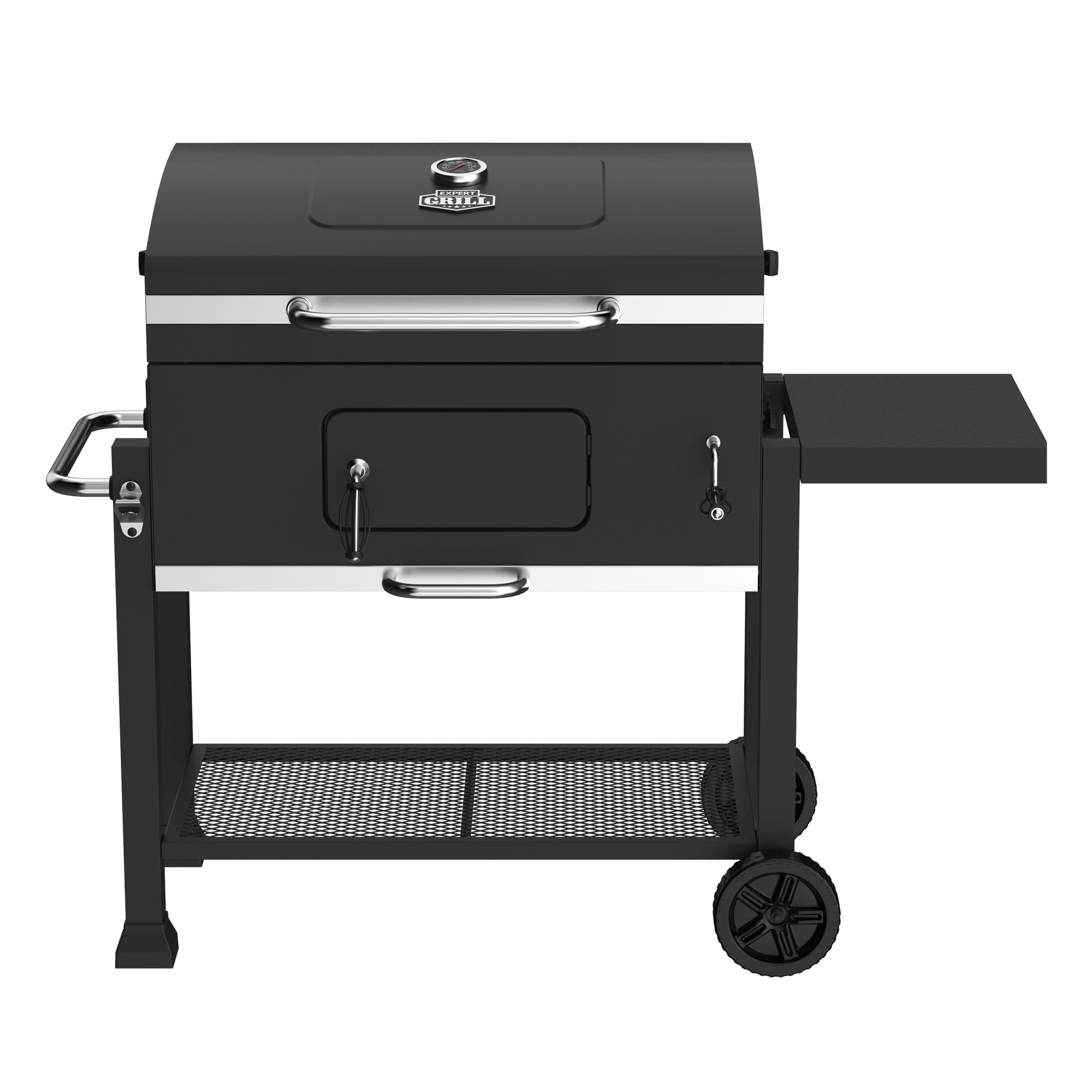 Expert Grill Charcoal Grill, 32 Inch Heavy Duty Charcoal Grill with Wheels, Black