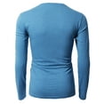 thumbnail image 3 of H2H Mens Casual Slim Fit Long Sleeve V-neck T-Shirts Of Various Colors ULTRAMARINEBLUE US 3XL/Asia 4XL (KMTTL0374), 3 of 6