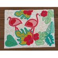 thumbnail image 3 of Set Of 6, Flamingo Placemat, Beaded  Multicolor Tablemat, Designer Charger Plate 12X15 Inch, 3 of 5