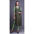thumbnail image 2 of Bimba Printed Casual Straight Kurti 3/4 Sleeve Top Long Kurta Dress For Women, 2 of 6