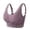 Purple, variant on Sports Bra Women Front Closure Cross Back Yoga Workout Top Wirefree Padded Gym Fitness Activewear Grey