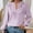 Purple, variant on FamilyThread Women's Long Sleeve Tops Summer Fall Eyelet V Neck Shirts Dressy Casual Blouses Breathable Solid Top