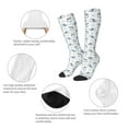 thumbnail image 6 of Fotbe Music Shark print Women's Men's Novelty Crew Socks Cotton Socks Knee High Socks for Walking,Running,Nurses,Pregnancy, 6 of 9