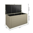 thumbnail image 6 of Cosco Outdoor Patio Deck Storage Box, Extra Large, 180 Gallons, Tan, 6 of 6