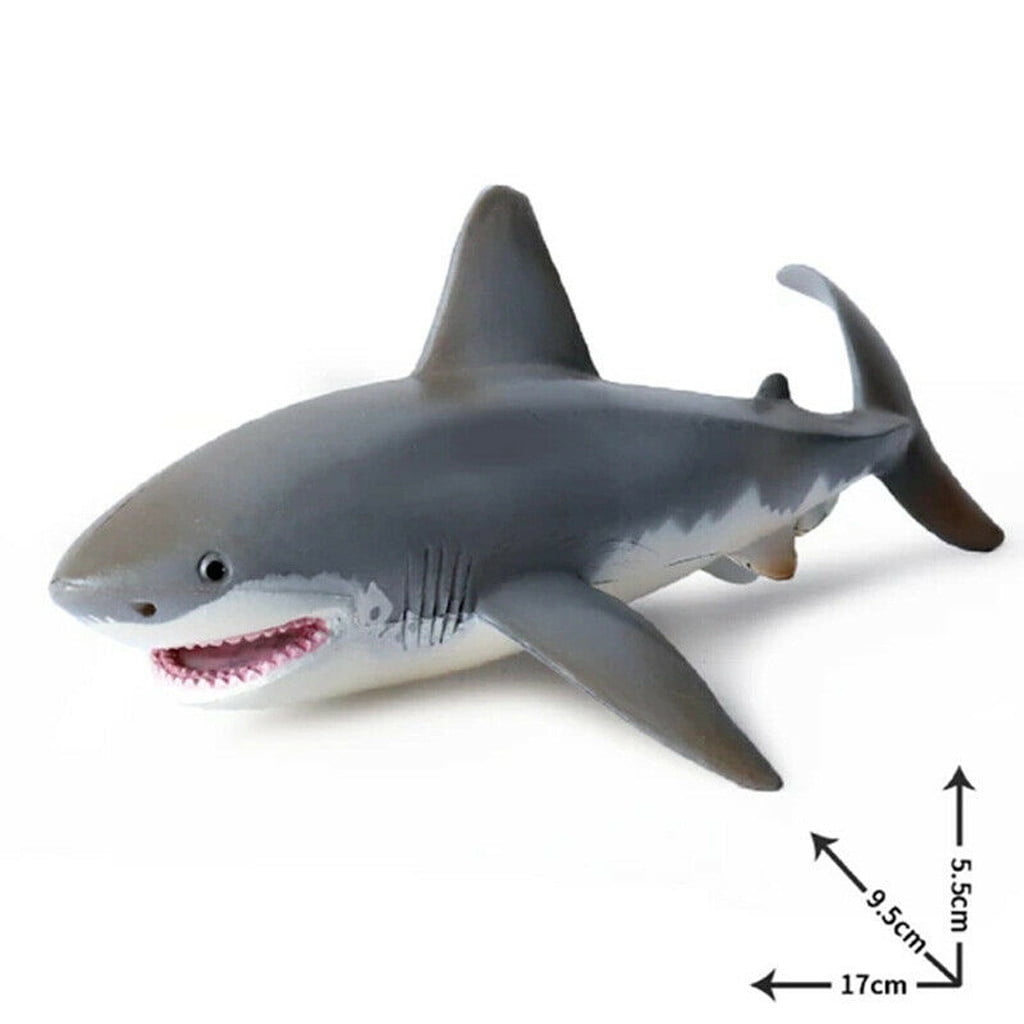 17cm-Lifelike Shark Shaped Toy Realistic PVC Simulation Animal Model for Kids 