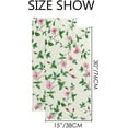 thumbnail image 3 of Soft Hand Towels 2 Packs Bath Towels Flowers with Intersect Branches of Leaves Absorbent Washcloths Multipurpose for Bathroom Gym Hotel Spa, 3 of 6