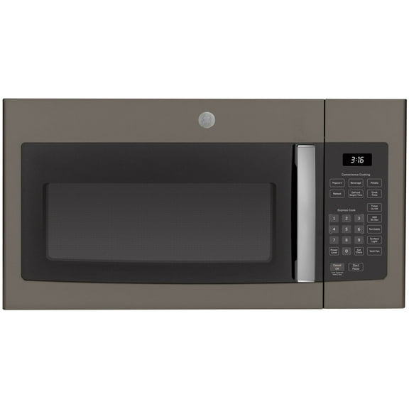 GE 30 inch OvertheRange Microwave Oven OnOff & 2Speed 300 CFM Venting in Slate