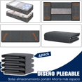thumbnail image 4 of Contenedores de almacenamiento debajo de la cama, Pack de 4 Organizadores para Colocar Bajo la Cama, Bolsas Plegables Debajo de la Cama, para Edredones, Mantas, Ropa de Cama (Gris), 4 of 7