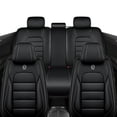 thumbnail image 3 of 2024 for VOLKSWAGEN TIGUAN Seat Cover, Black Car Seat Covers, Faux Leather 5 Seats Full Set With Lumbar Support Suitable for All Seasons, Pet Car Seat Covers, 3 of 7