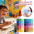 thumbnail image 3 of Perler Beads Kit 2000 Pcs 48 Colors 2.6mm Mini Fuse Beads Bulk with Fusebeads Pegboards, Included Black & White, Paper, Pen,tweezer, DIY Arts and Crafts Supplies Making Kit for Kids 7 & Adults, 3 of 10