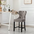 thumbnail image 2 of Westin Outdoor 29" Tufted Velvet Counter Stool, Black/Velvet Gray, 2 of 8