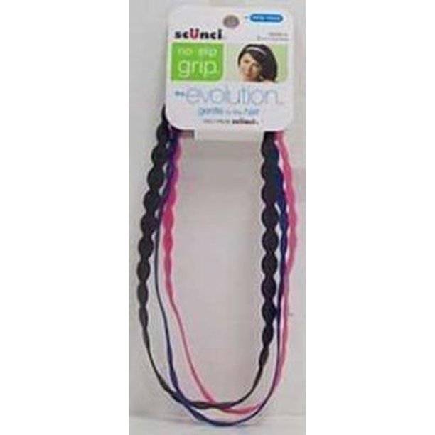 Scunci NoSlip Grip Evolution Hair Bands, 3 count